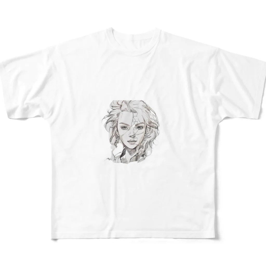 fashion-forwardのエロカッコイイ女性 All-Over Print T-Shirt