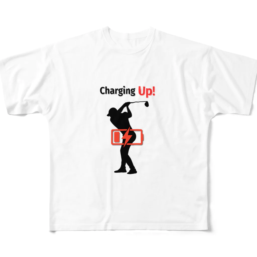 creative-power-labのCharging Up　ゴルフ フルグラフィックTシャツ