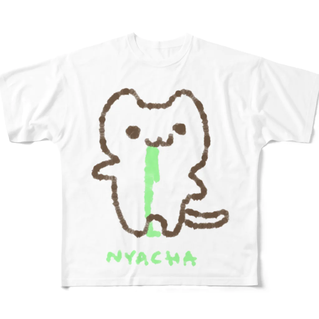 NYACHA&BOOCHAのやらかしにゃーちゃ、 フルグラフィックTシャツ