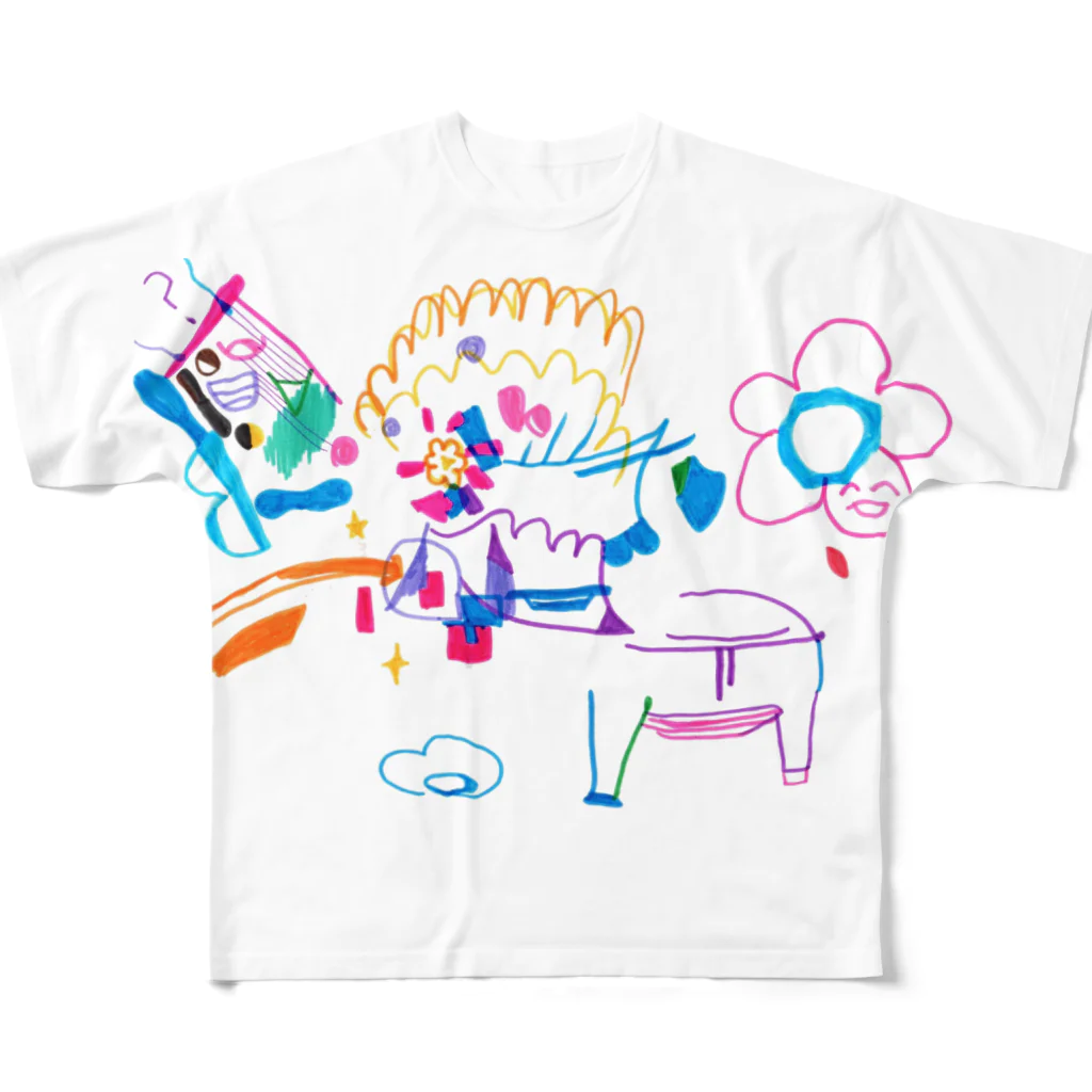 emperorunkogirlの抽象絵画「象」 All-Over Print T-Shirt