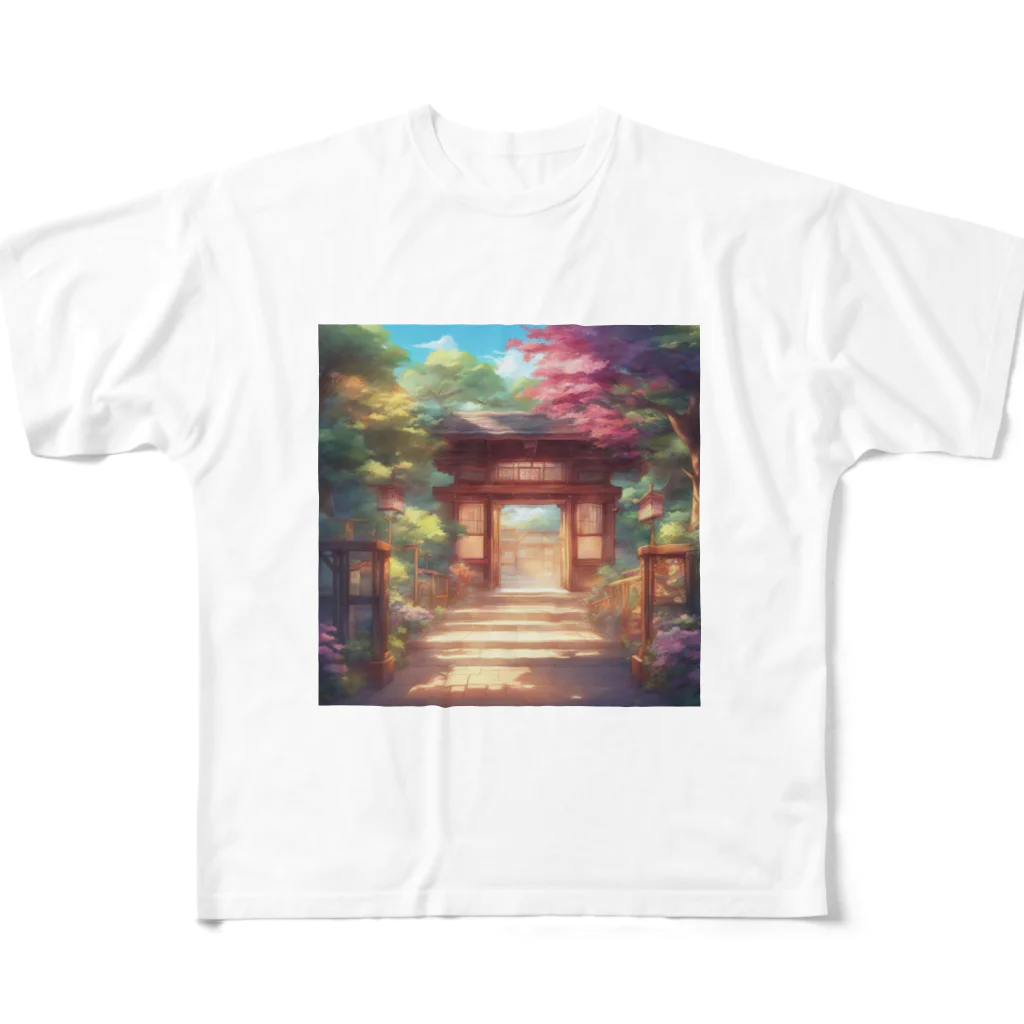 jampackの【風景】寺院 All-Over Print T-Shirt