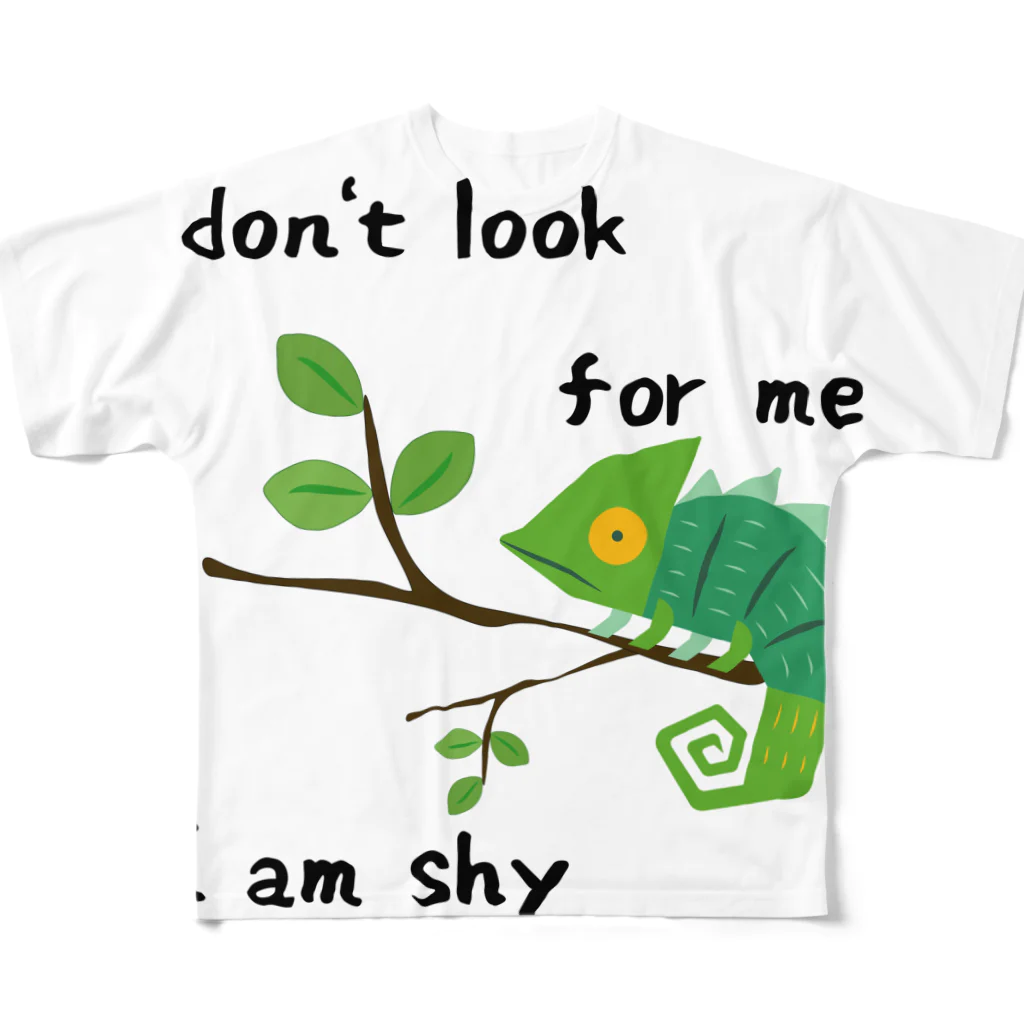 small creaturesのshy chameleon フルグラフィックTシャツ