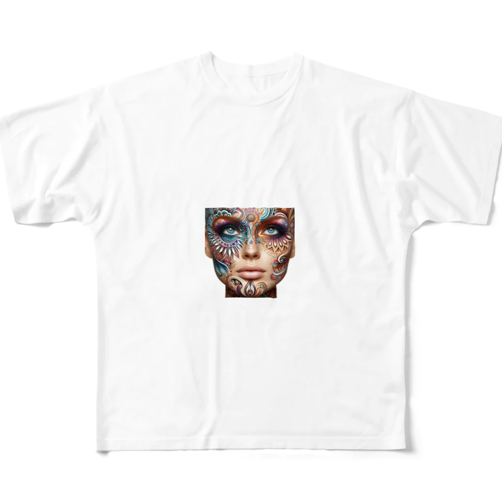女神🌟曼荼羅のMANDALA MAKEUP フルグラフィックTシャツ