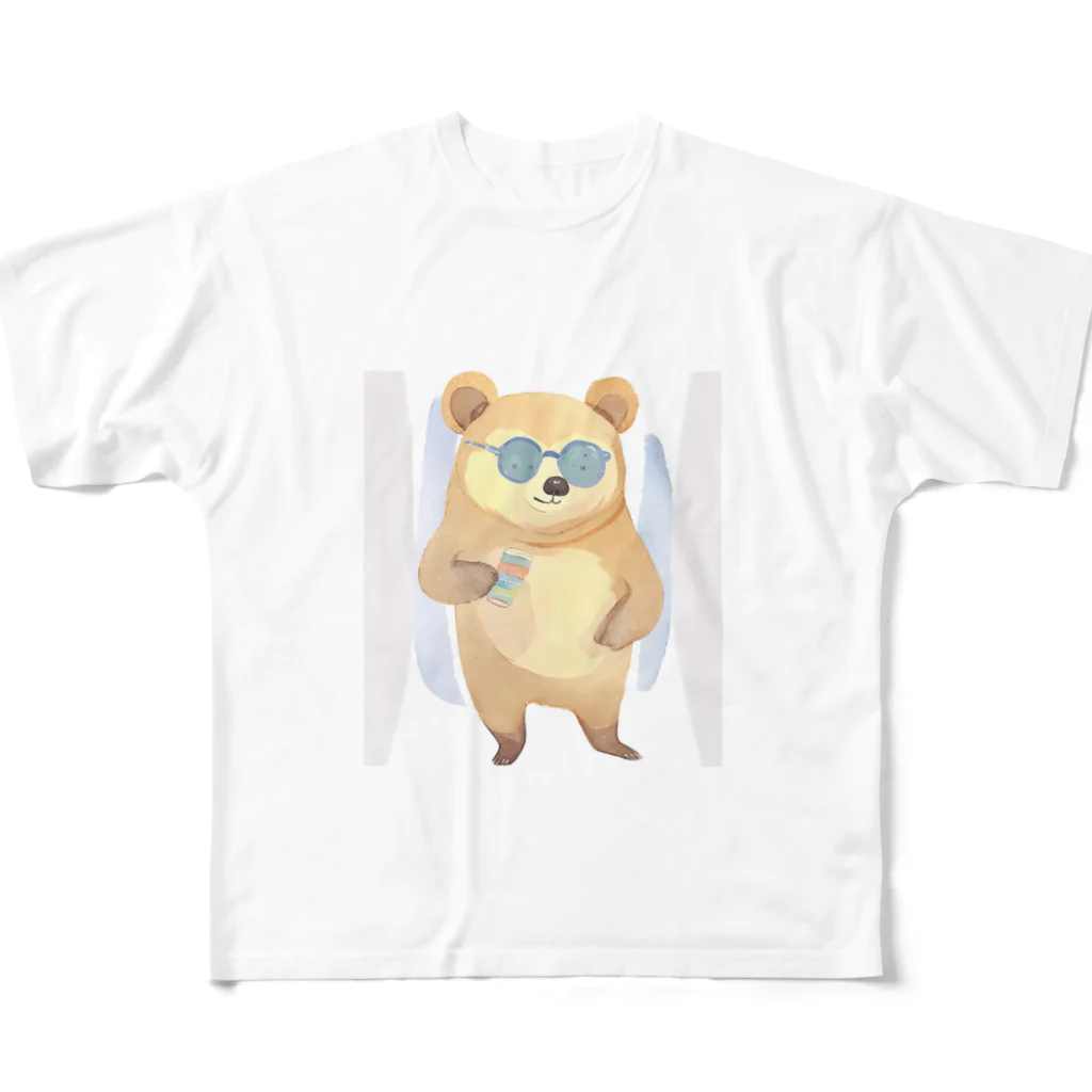 さとうさしみ。のメガネっクマ② All-Over Print T-Shirt