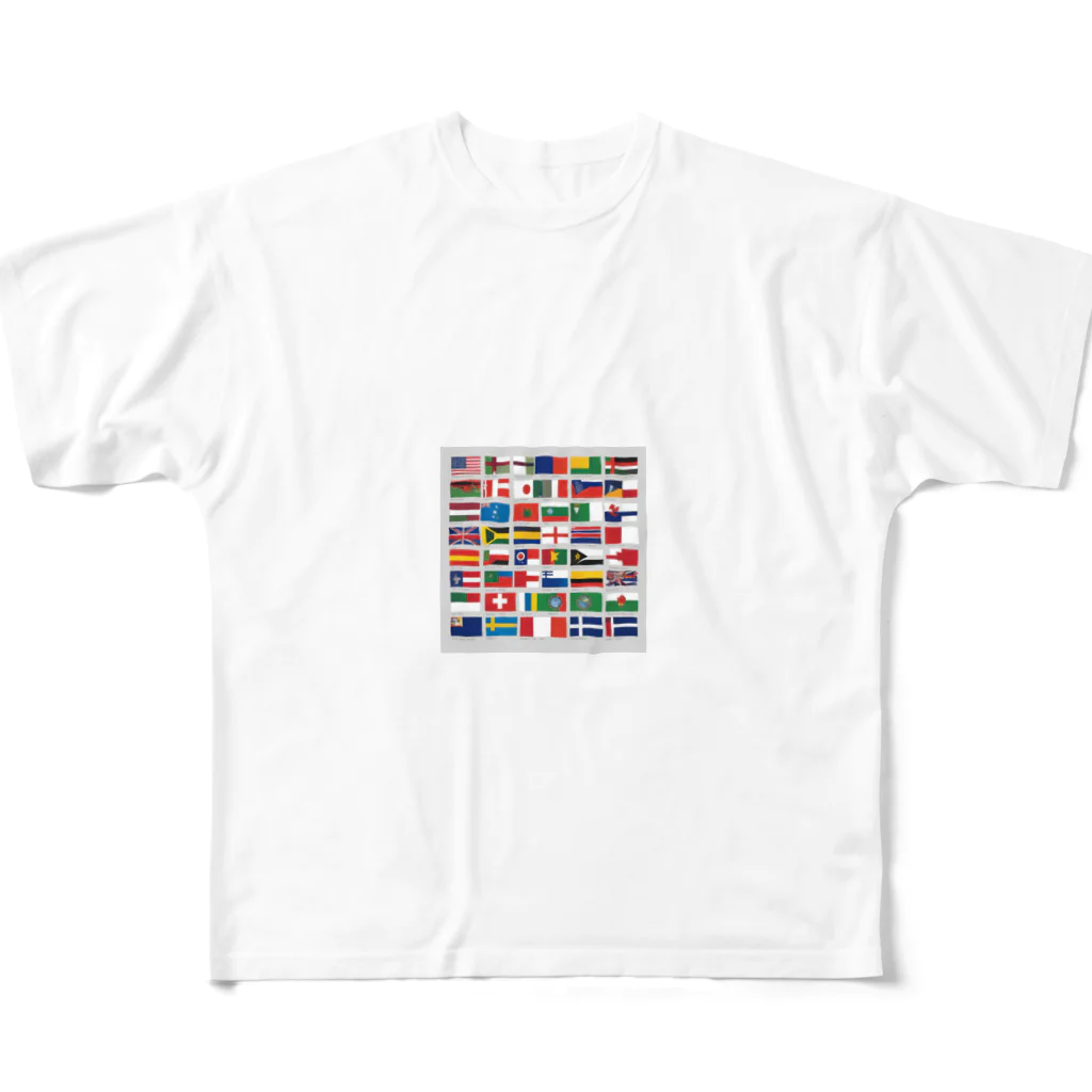 blue-tooth1976の世界国旗 All-Over Print T-Shirt