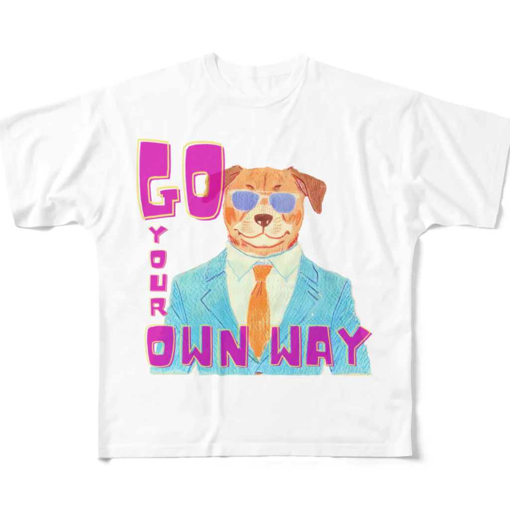 かむろのおみせのGo your own way フルグラフィックTシャツ