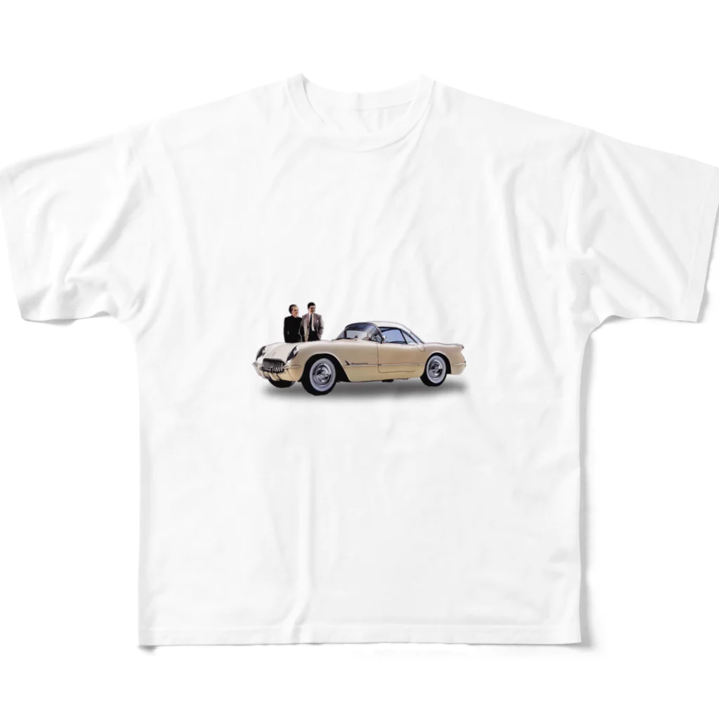 wowwooの54 Corvette Hardtop フルグラフィックTシャツ