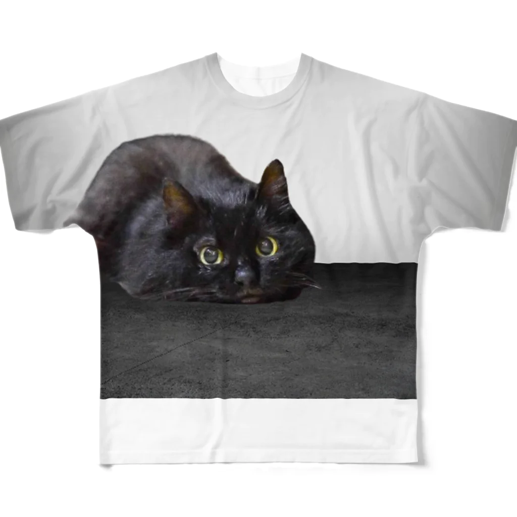 きぶんやガレージの猫のまるちゃん フルグラフィックTシャツ