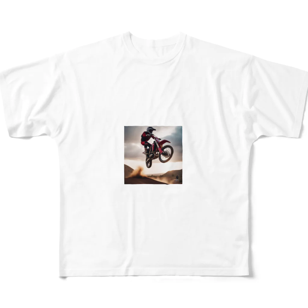GROUND-WORKSのオートバイ フルグラフィックTシャツ