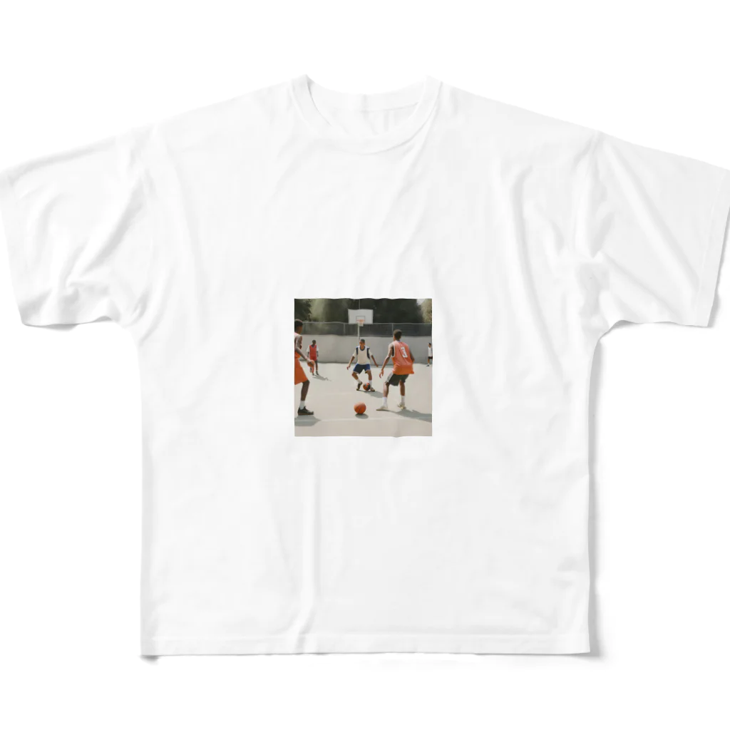 jmdapuwmdのサッカーバスケ フルグラフィックTシャツ