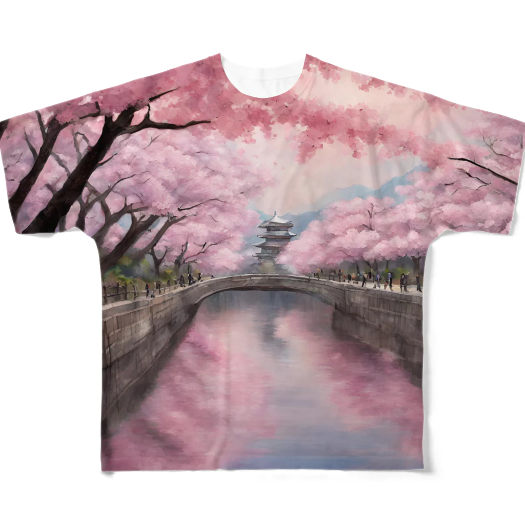 　Mtスペースの#日本桜 フルグラフィックTシャツ