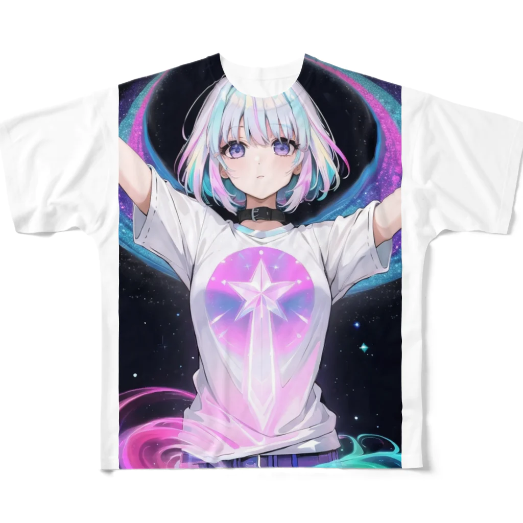 ほっこりアニメマートのかわいいイラストグッズ フルグラフィックTシャツ