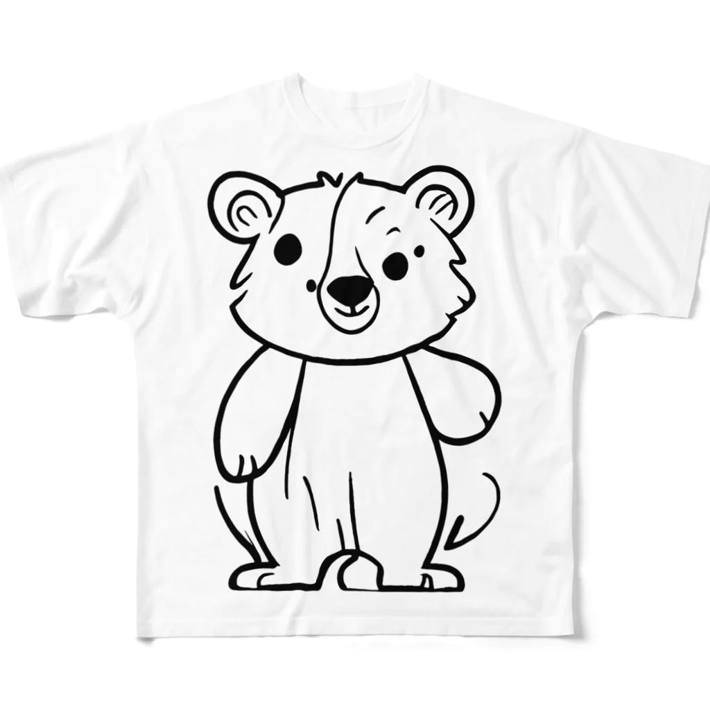 ファンシーTシャツ屋のあれっ?くっま? All-Over Print T-Shirt