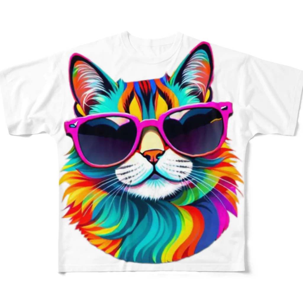 629_CAT_ARTのグラカラキャット2 All-Over Print T-Shirt