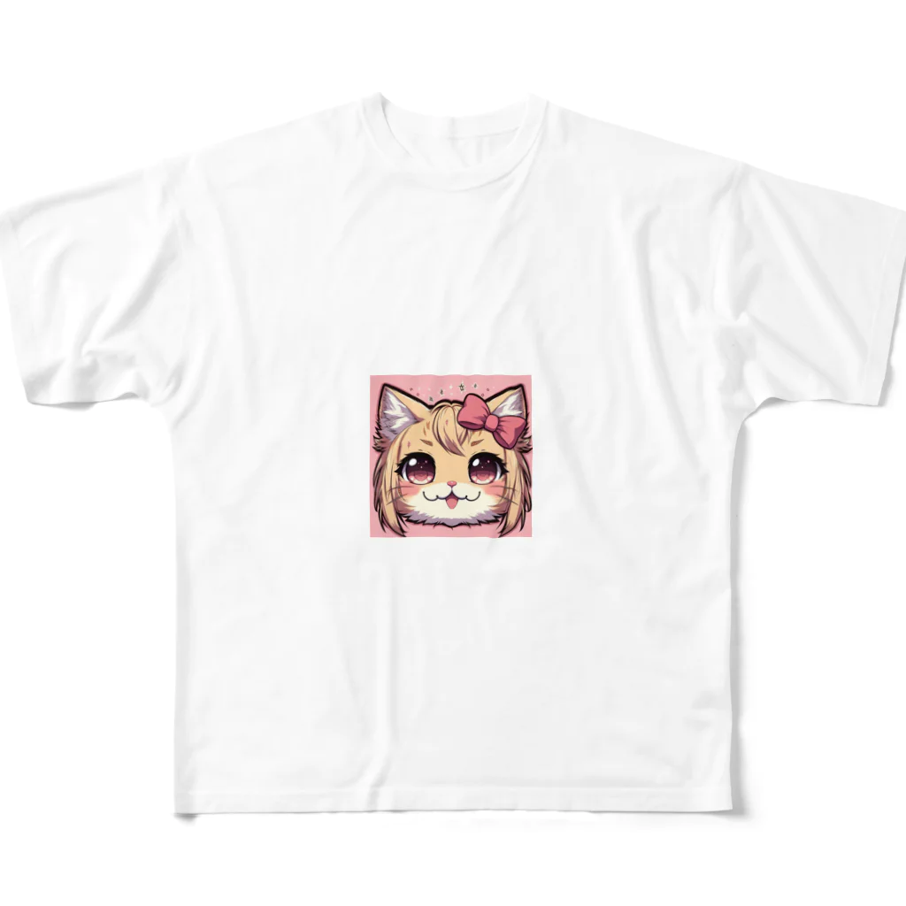 はまみるのキュンキュンする猫 フルグラフィックTシャツ