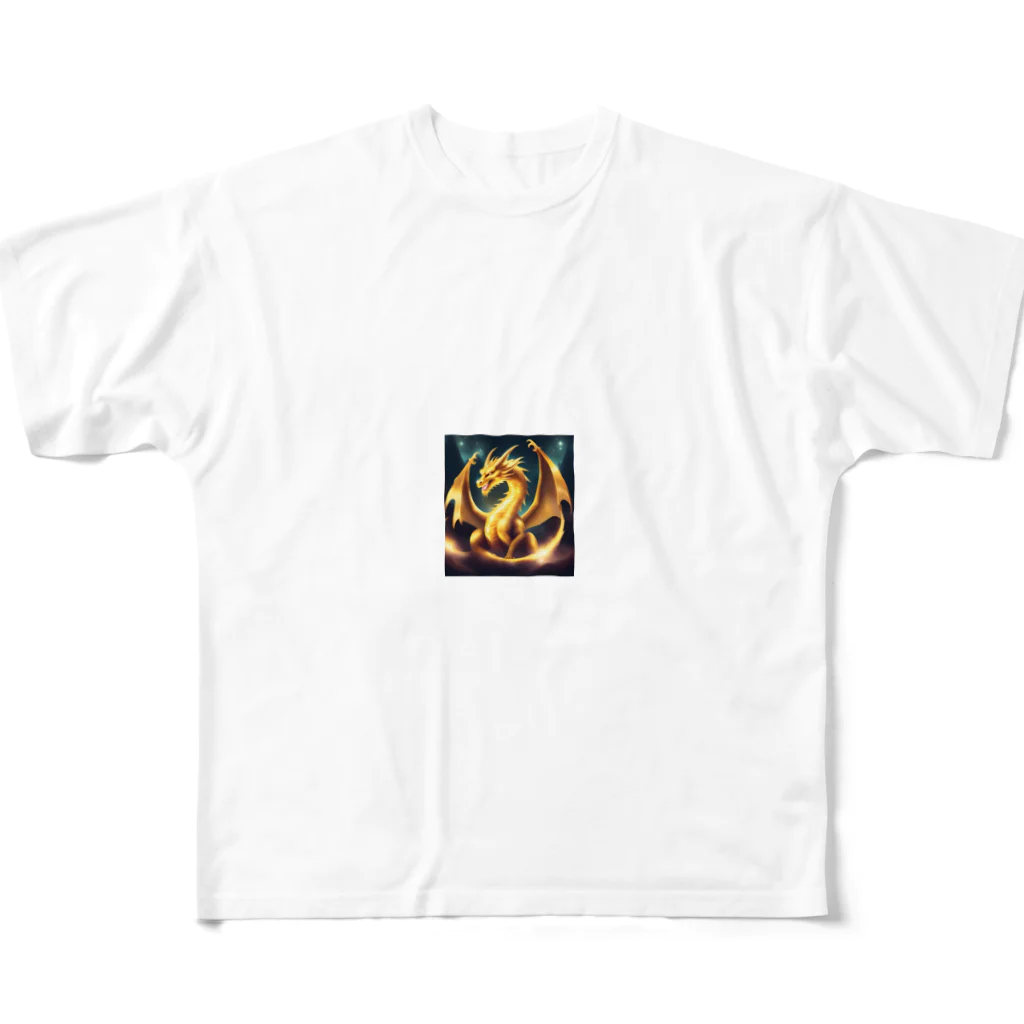 SUZURIの神々しいドラゴン フルグラフィックTシャツ