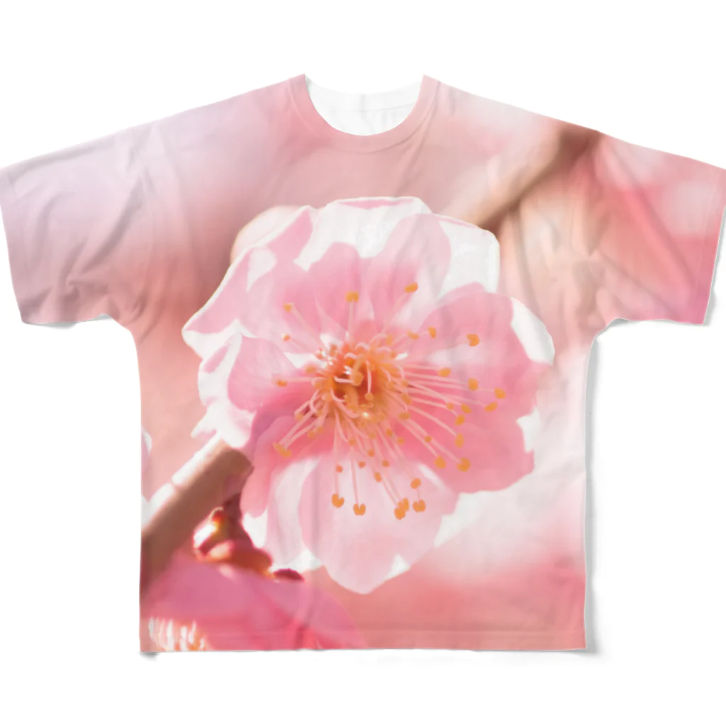 orange_honeyの梅 All-Over Print T-Shirt