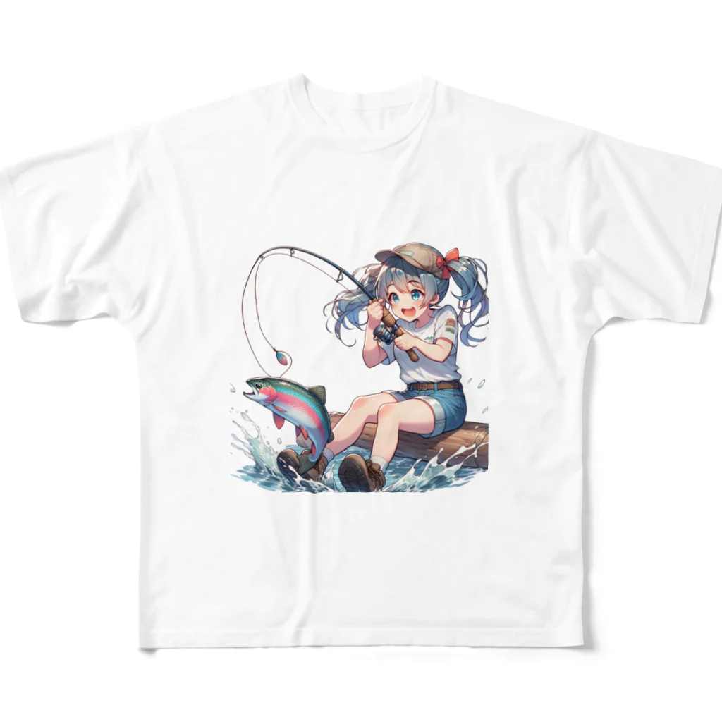 チェリモヤの釣り女子 ツリガール 01 フルグラフィックTシャツ