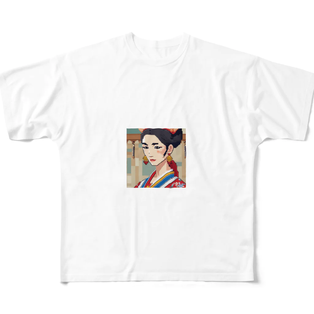 クロスクリエイティブの琉球伝説の美女 All-Over Print T-Shirt