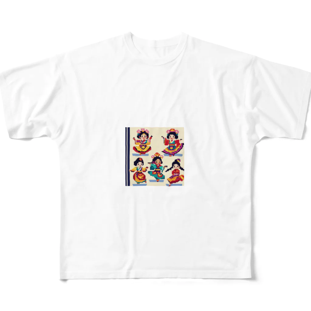 クロスクリエイティブの琉球の風に舞う All-Over Print T-Shirt