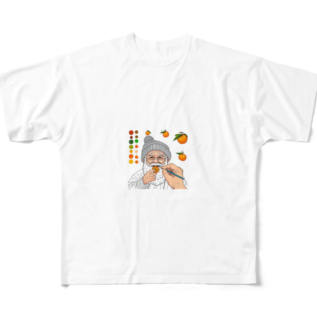 saijo79のミカンおじさんを描いてもらいました All-Over Print T-Shirt