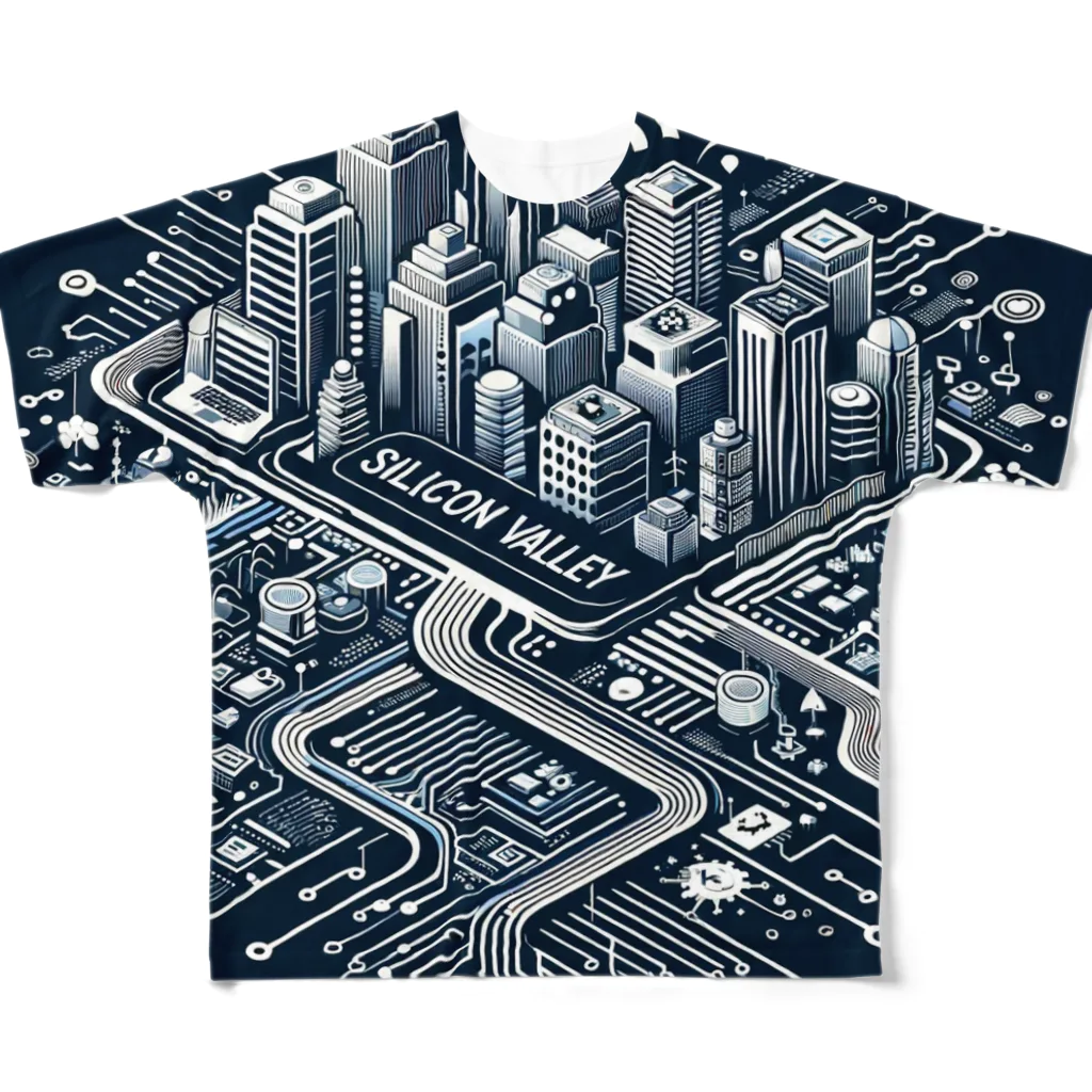 HappyHub Online ShopのSilicon Valley All-Over Print T-Shirt