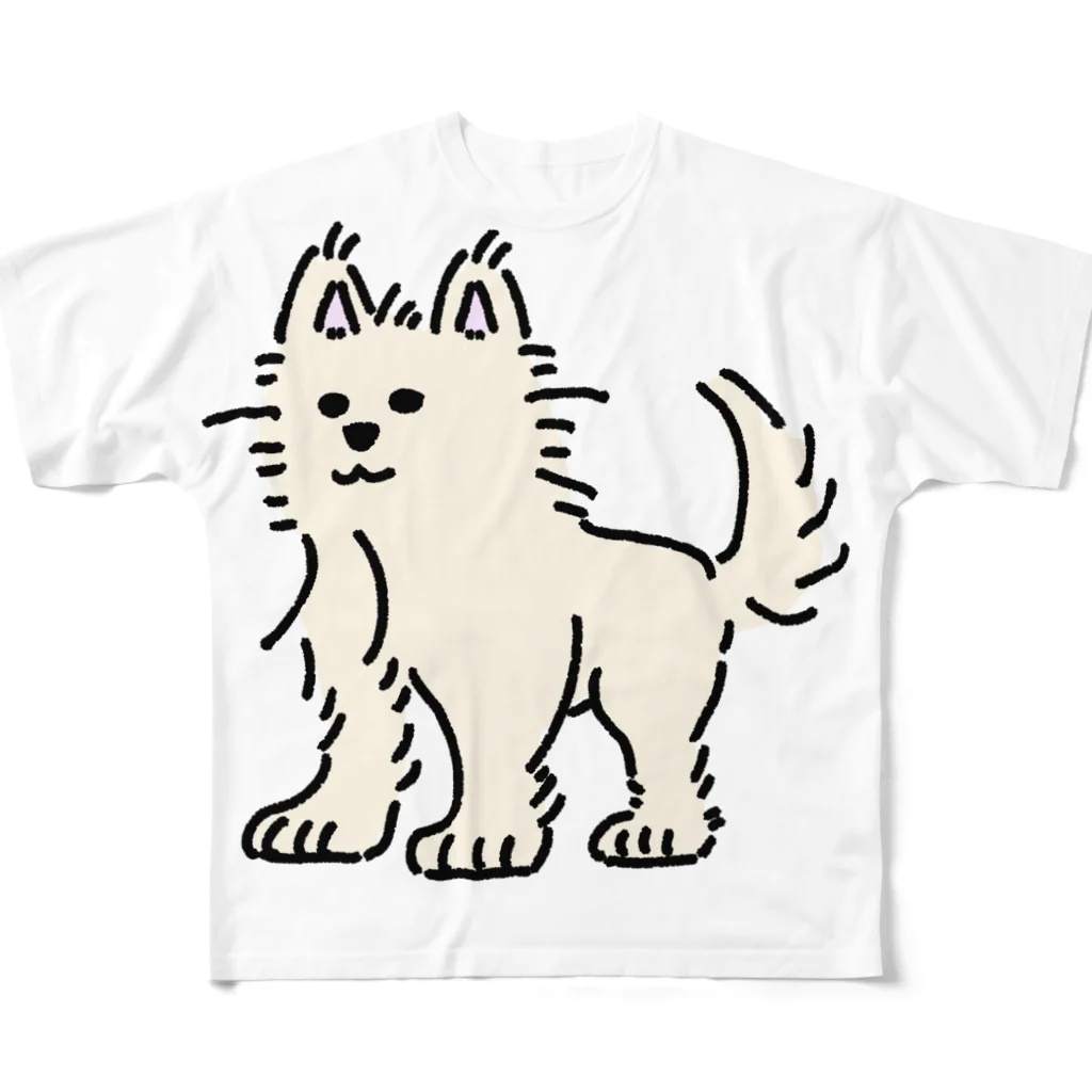 shift_のかわいいぬ(色付き フルグラフィックTシャツ