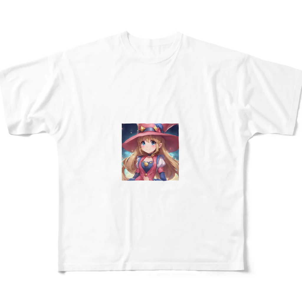 魔法使いギルドの魔法使いギルド　少女 フルグラフィックTシャツ