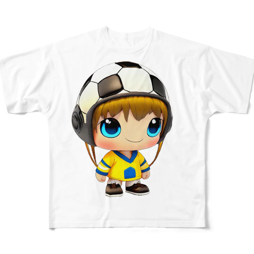 ぱんだまんのサッカー大好き！ All-Over Print T-Shirt