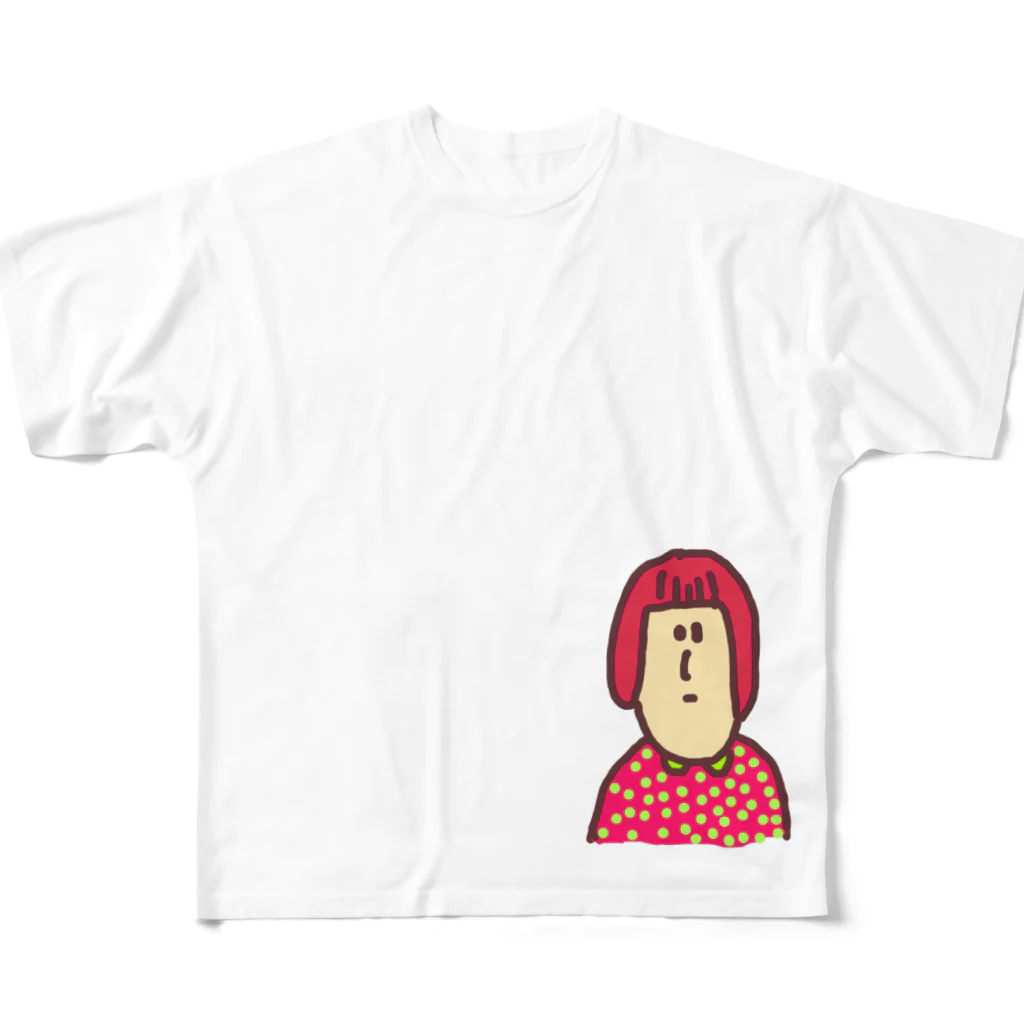 よしこのおみせのくさま    やよしこ フルグラフィックTシャツ