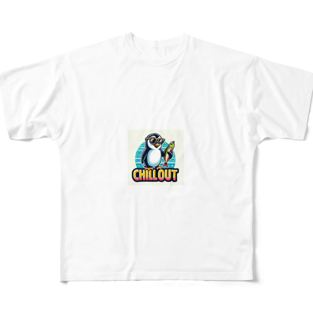 syankusunoboushi7のかっこいいペンギン フルグラフィックTシャツ