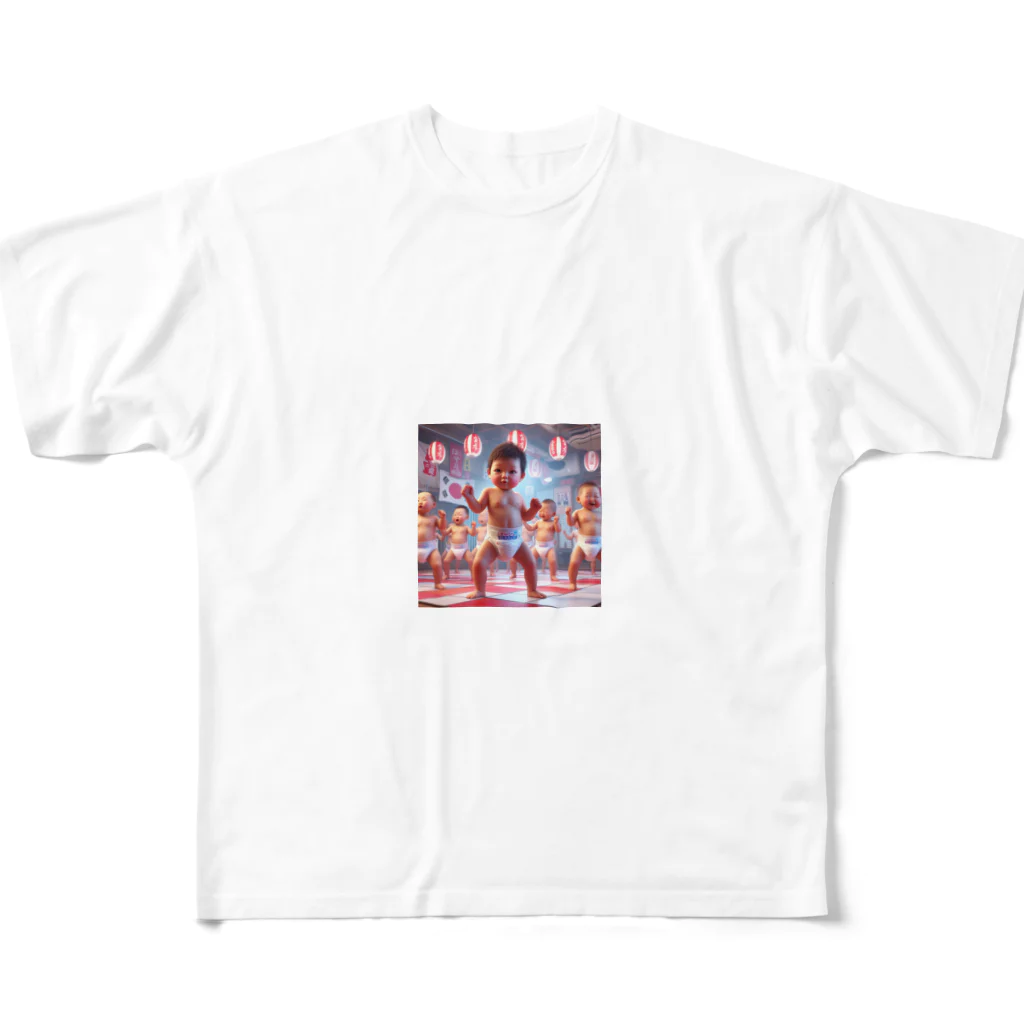 taka-kamikazeのダンシング赤ちゃん All-Over Print T-Shirt