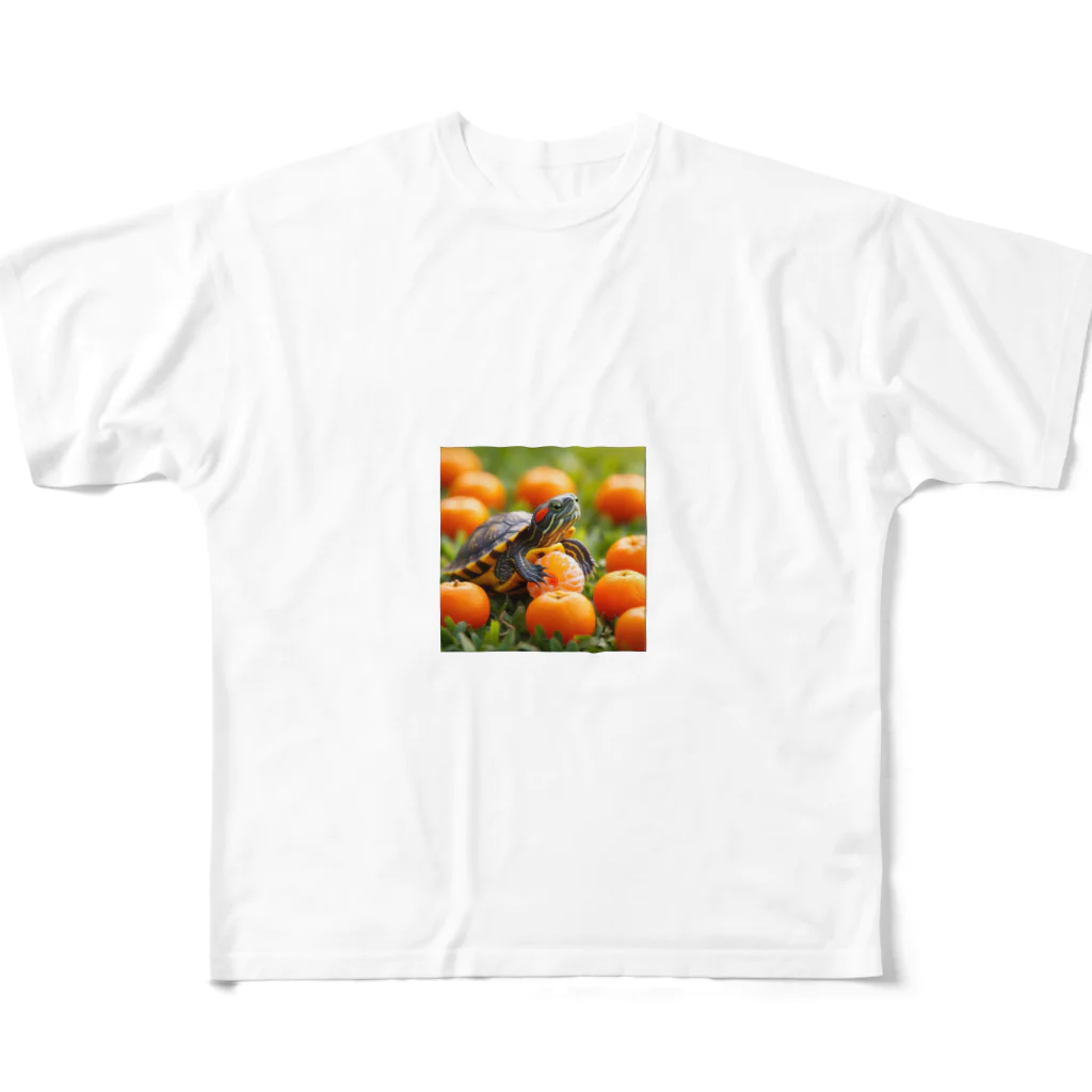 saijo79のオレンジミドリガメ All-Over Print T-Shirt