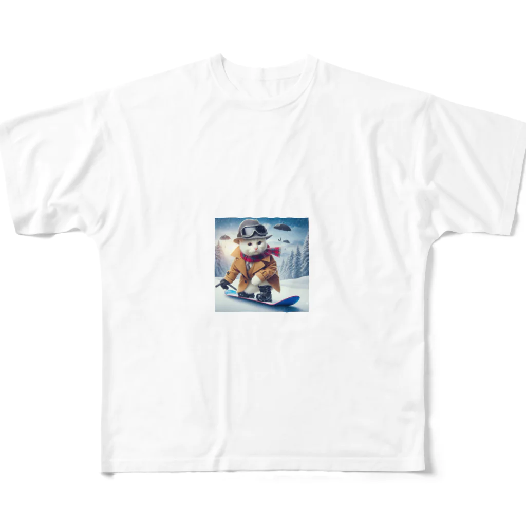 Niina24の白猫探偵の冬休み All-Over Print T-Shirt