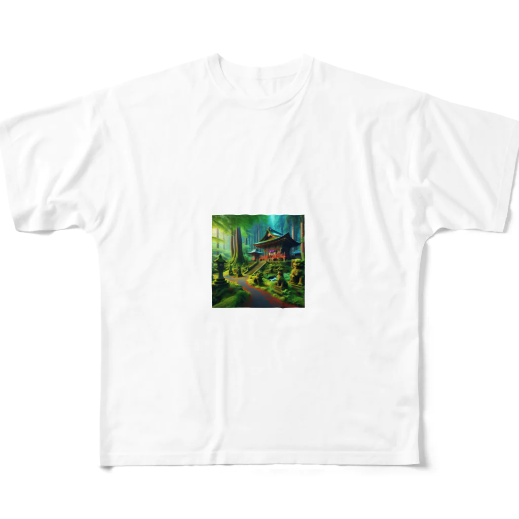 「動物ミリ屋」の新緑の癒し All-Over Print T-Shirt