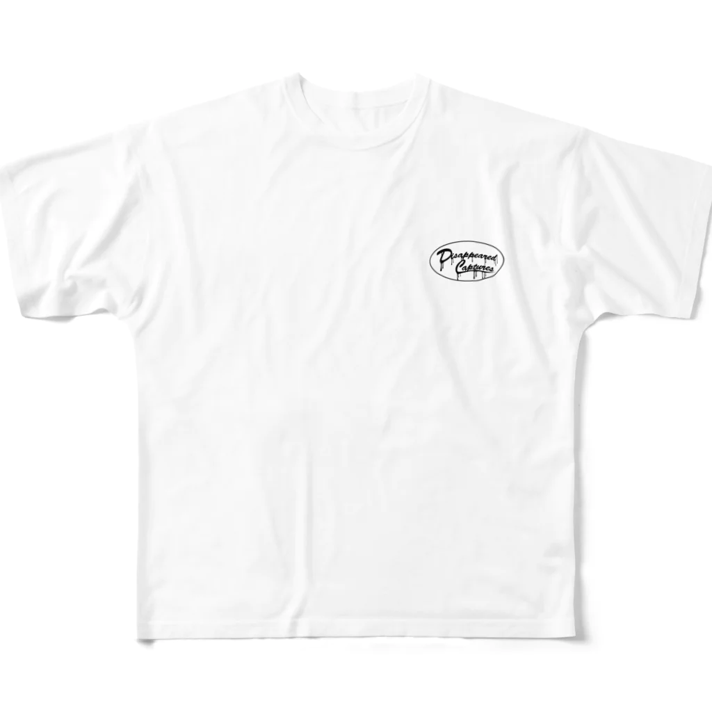 DisappearedCapturesのバックプリントTシャツ All-Over Print T-Shirt