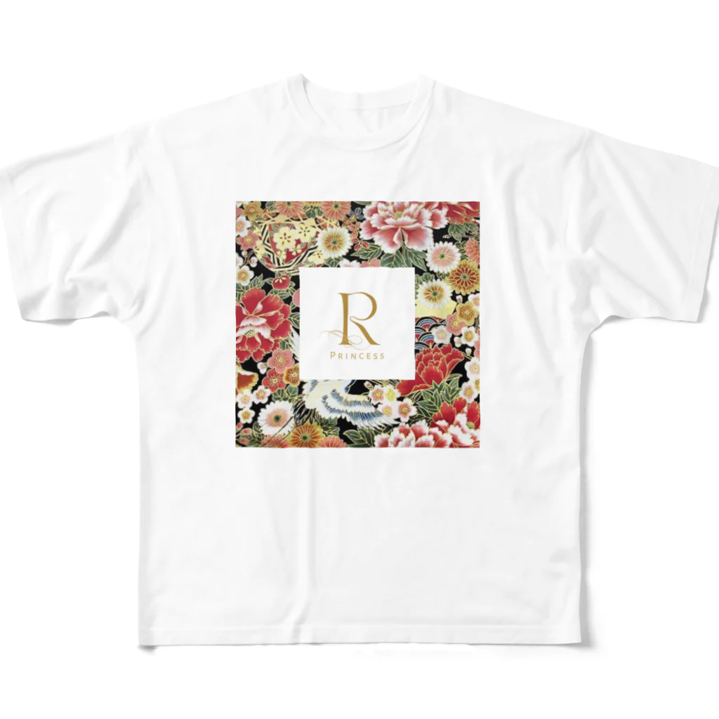 ROYAL Princessの和洋融合デザインシリーズ（黒） All-Over Print T-Shirt