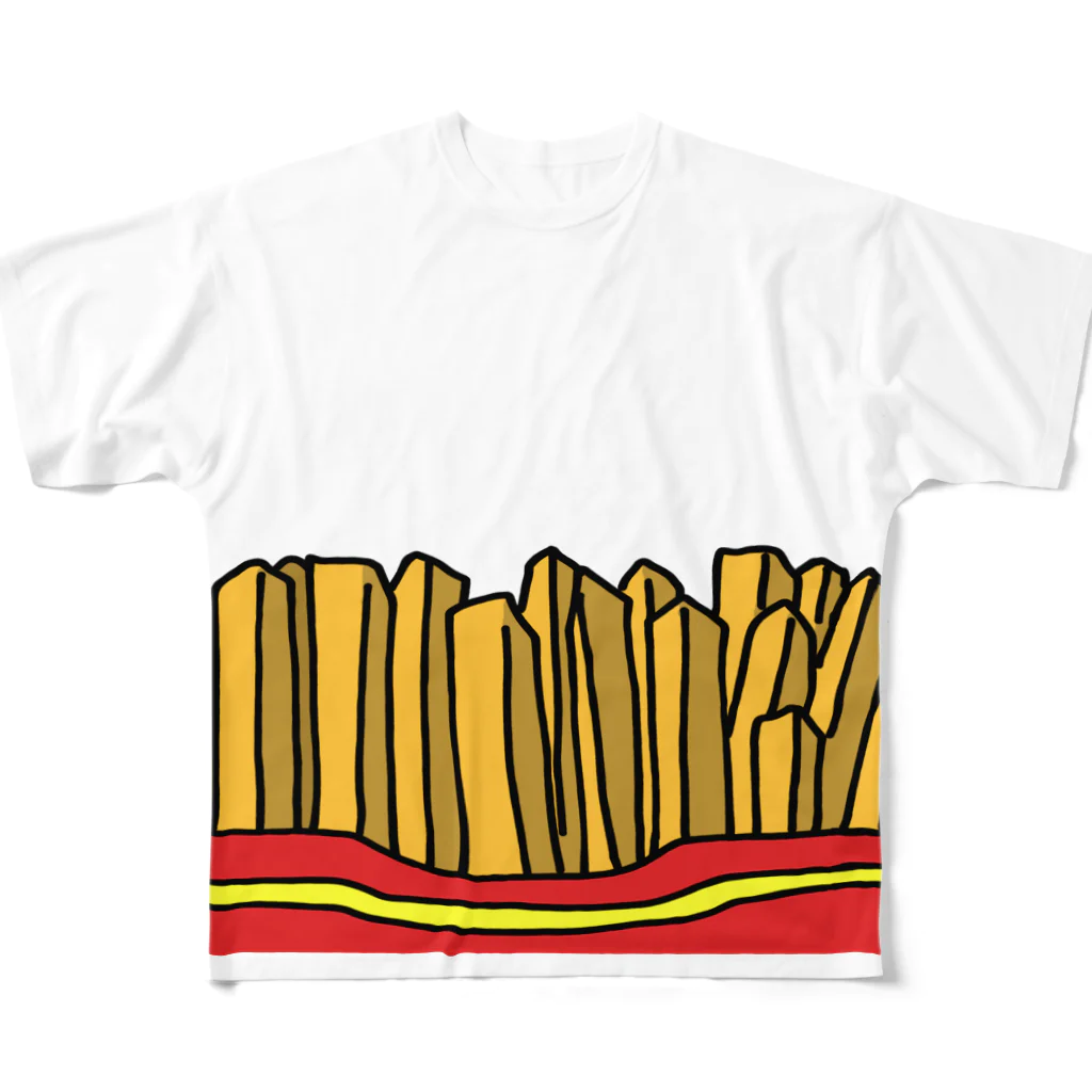 もちもちボックスのポテトだらけ(まま) All-Over Print T-Shirt