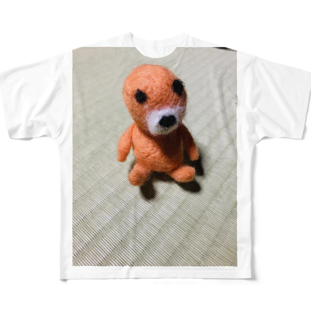 ポメラニアンのアリスくんの謎の生き物 フルグラフィックTシャツ