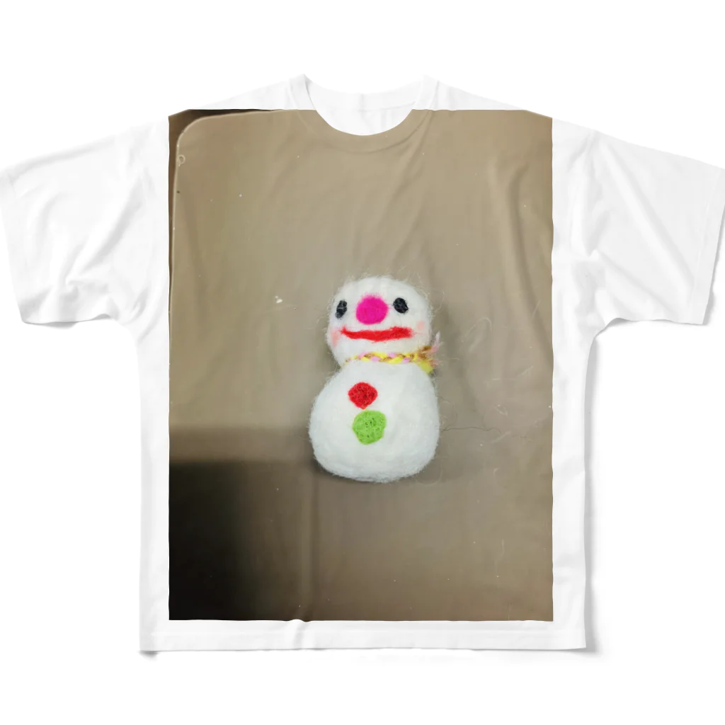 ポメラニアンのアリスくんの雪だるまの東海さん All-Over Print T-Shirt