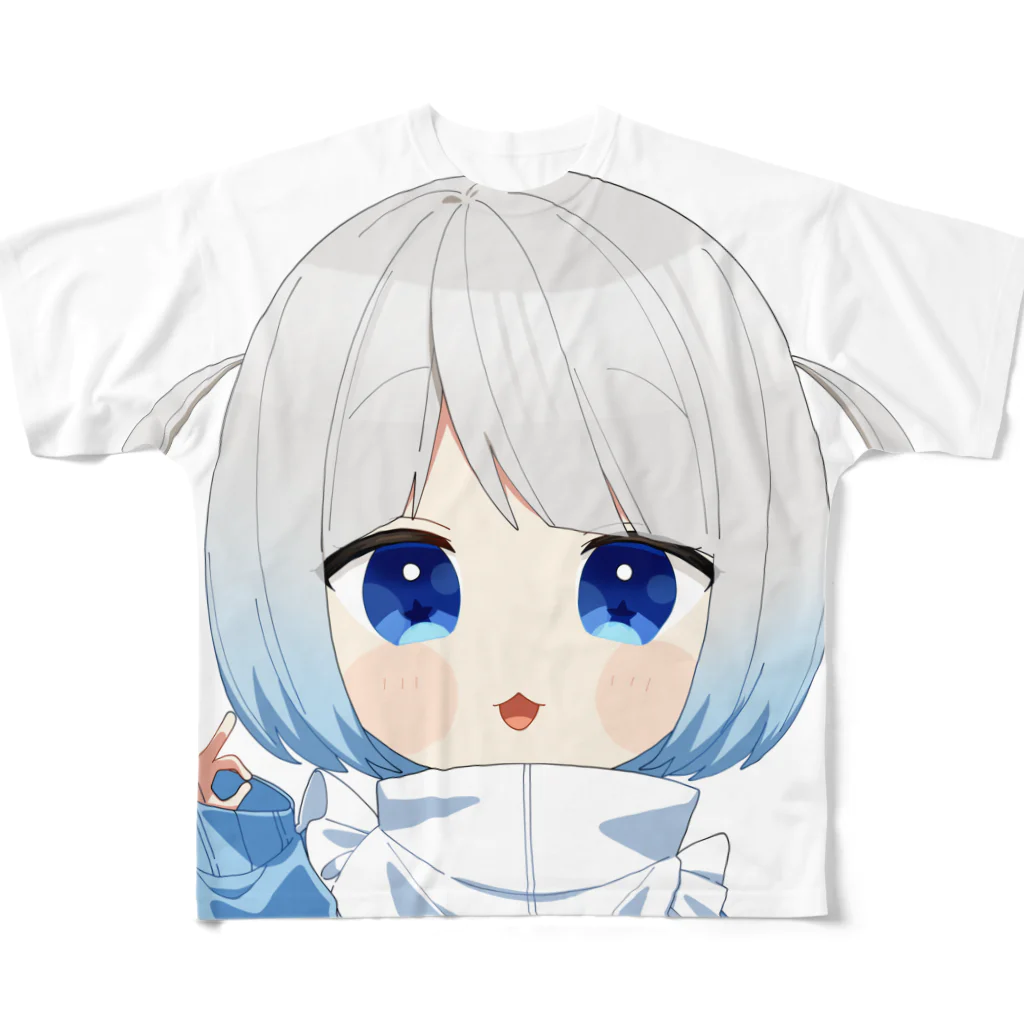 ホットケーキおいしいのあおちゃんTシャツ フルグラフィックTシャツ