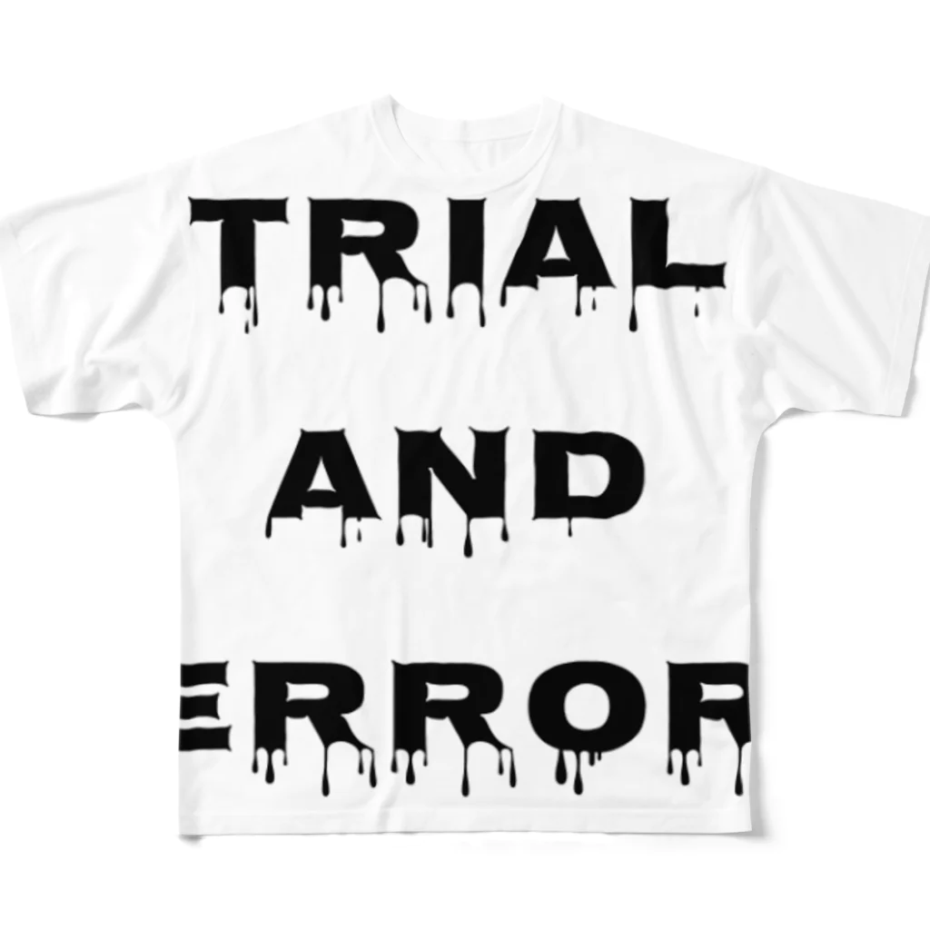 Trial and errorのTrial and error Big logo フルグラフィックTシャツ
