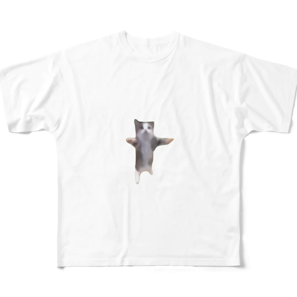 猫ミームグッズの【猫ミーム】Happy Happy Cat All-Over Print T-Shirt