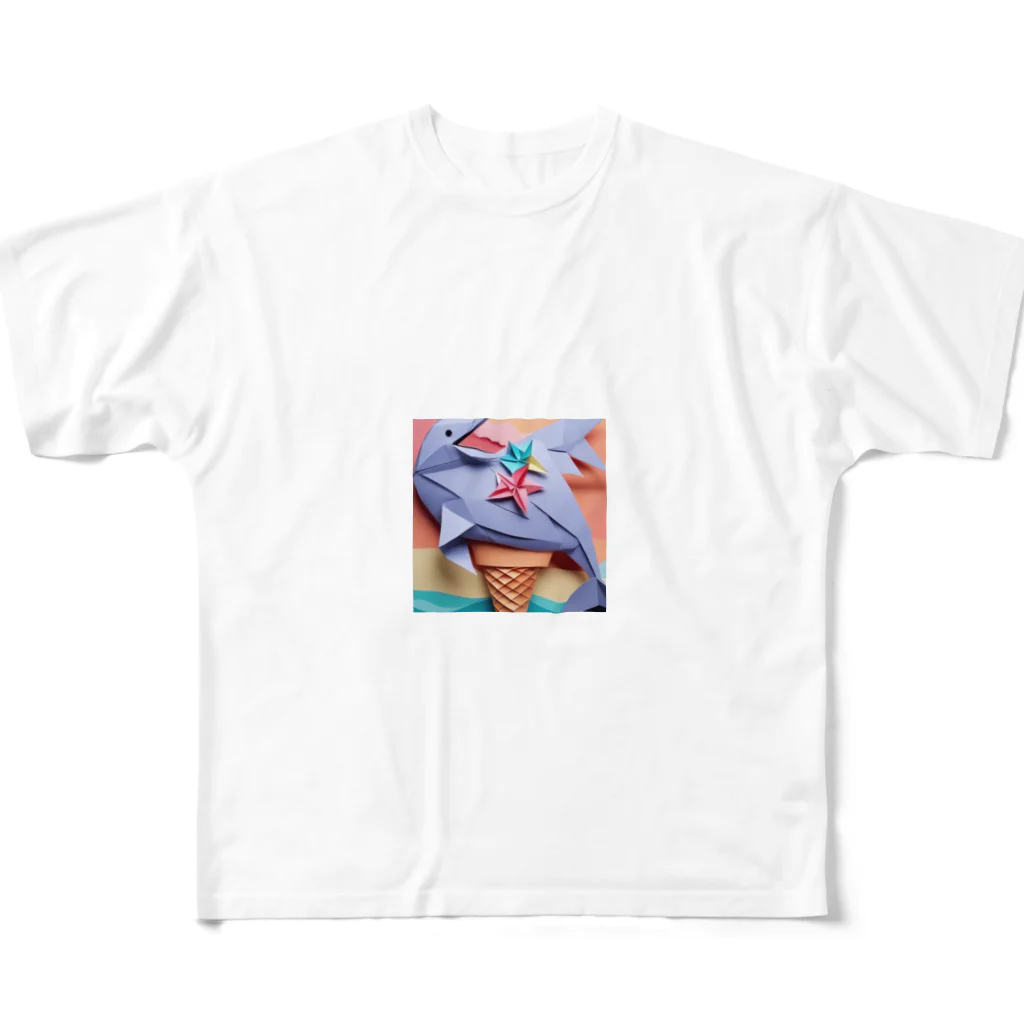 yumiceのice meets オリガミイルカ All-Over Print T-Shirt