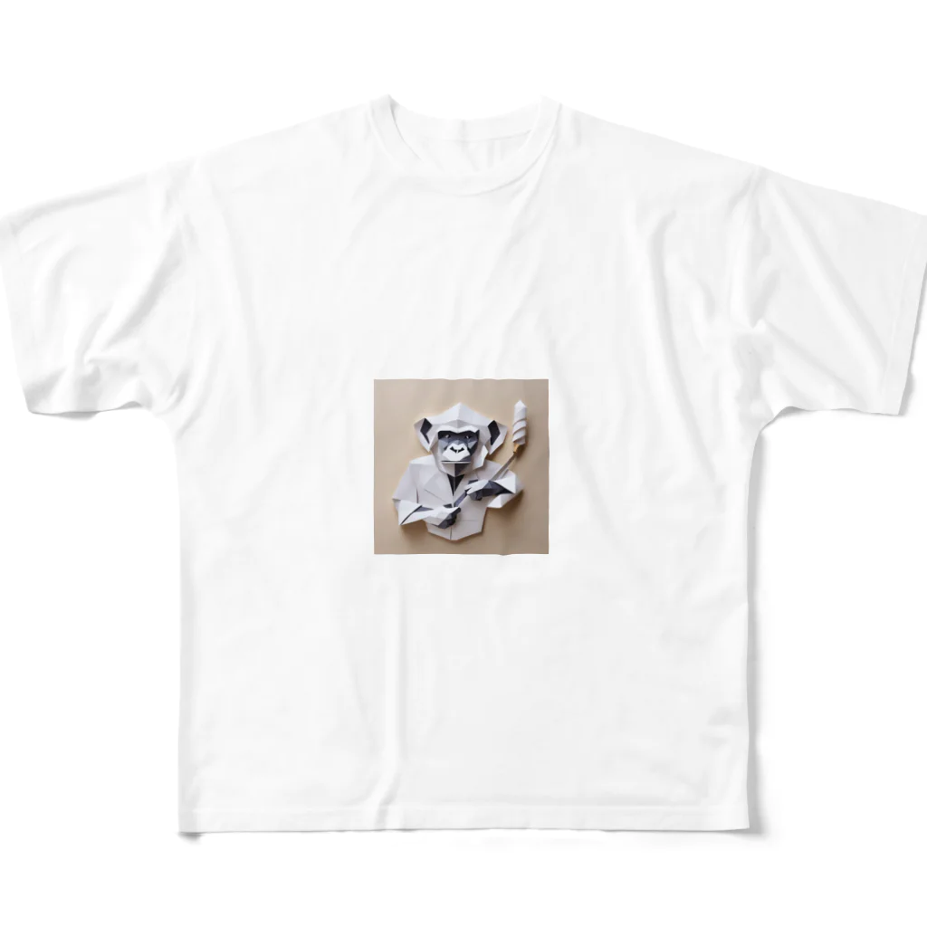 yumiceのice meets　オリガミチンパンジー All-Over Print T-Shirt