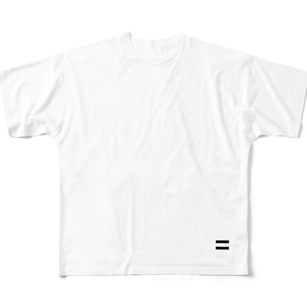 ø   [œ]   =  ［íːkwəl］のSays in the back 「背中で語る」quote-06 フルグラフィックTシャツ