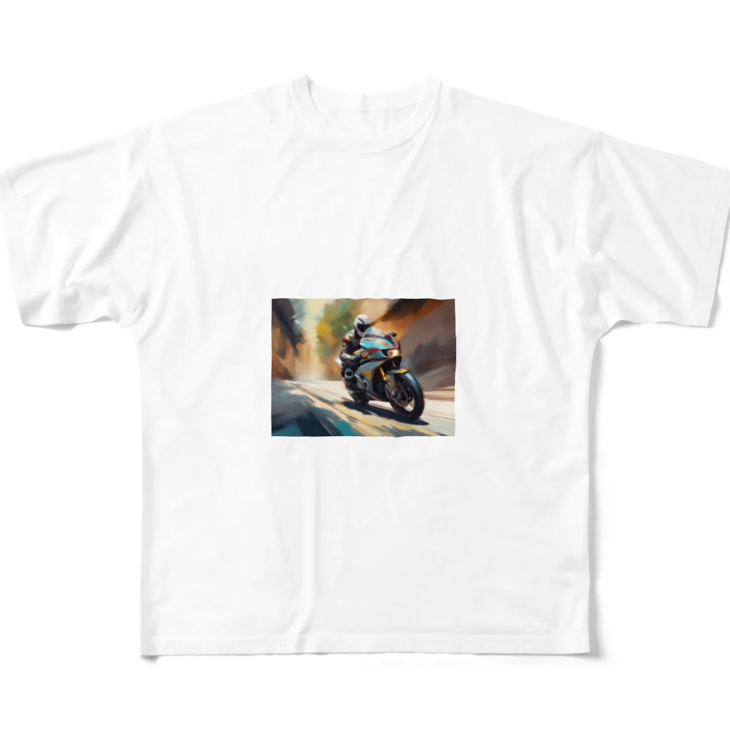 kazuman55の風を切るライダー All-Over Print T-Shirt