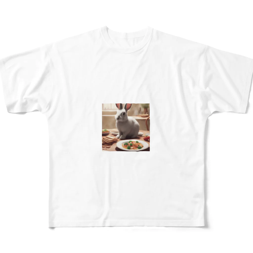 hibiscus_7のほんわかなうさぎ All-Over Print T-Shirt