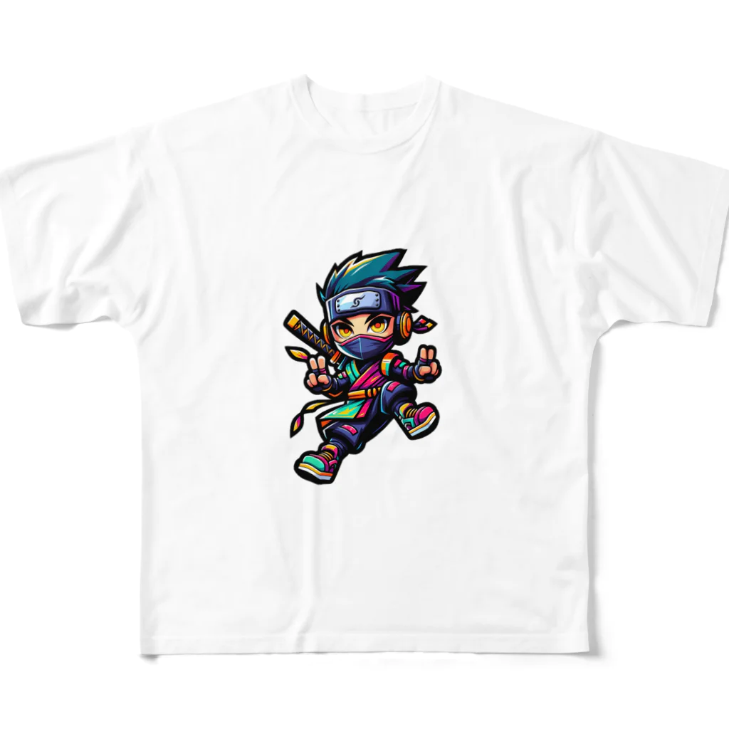 rsrsrsrsrの“Digital Ninja” フルグラフィックTシャツ