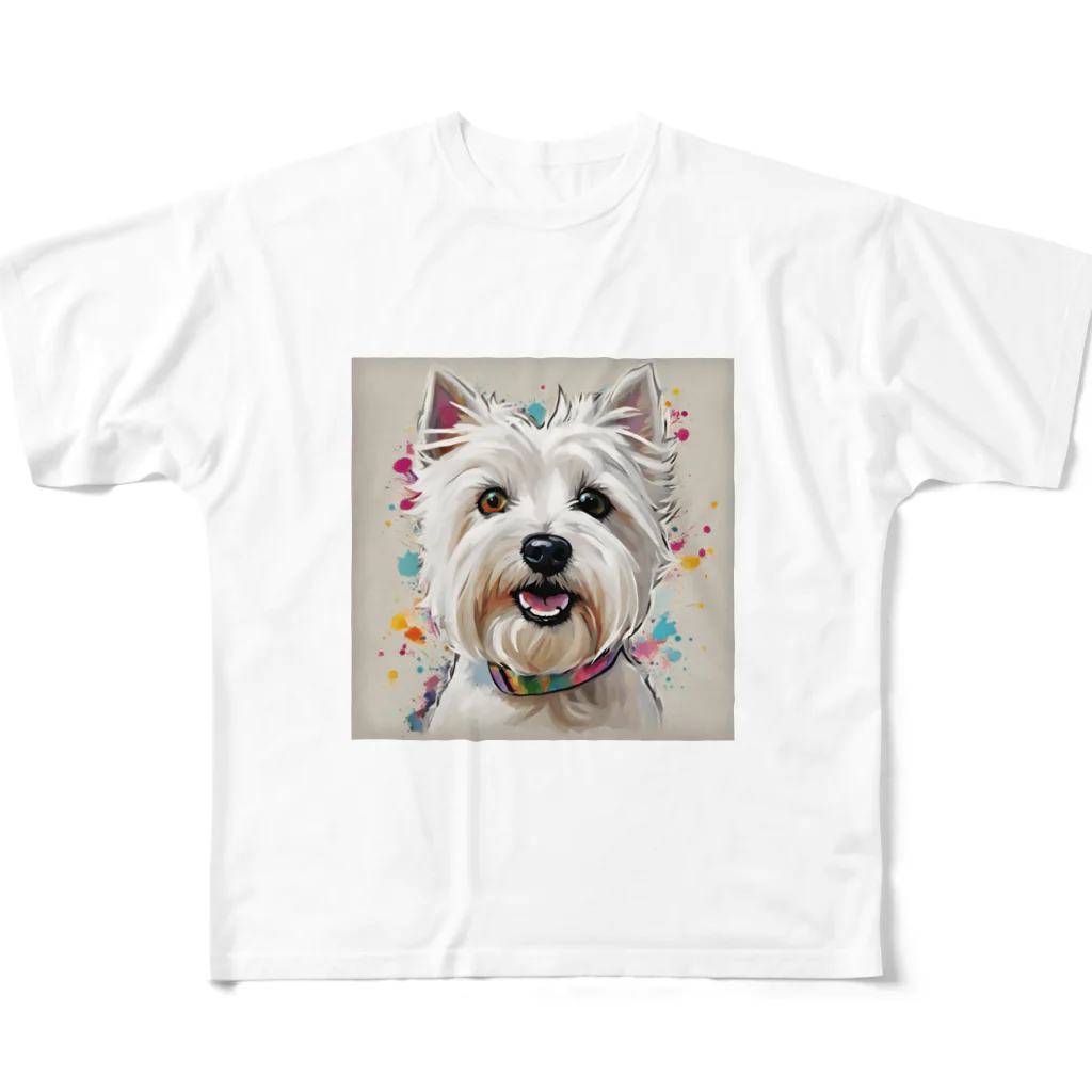 waterpandaのウエスティ All-Over Print T-Shirt